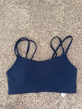 Women's Navy Double-Strap Sports Bra